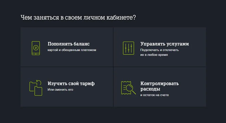 теле2 личный кабинет функции